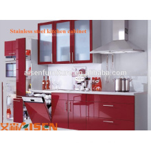 Top quality sus 304 stainless steel kitchen cabinet with colorful design